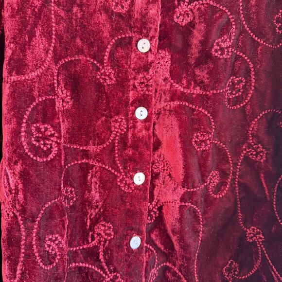 Vintage Gorgeous Velvet Button-Up - Picture 2 of 8